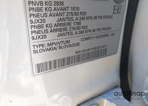 2019 Audi Q8 55 Premium from USA, damaged, VIN WA1AVAF1XKD014411